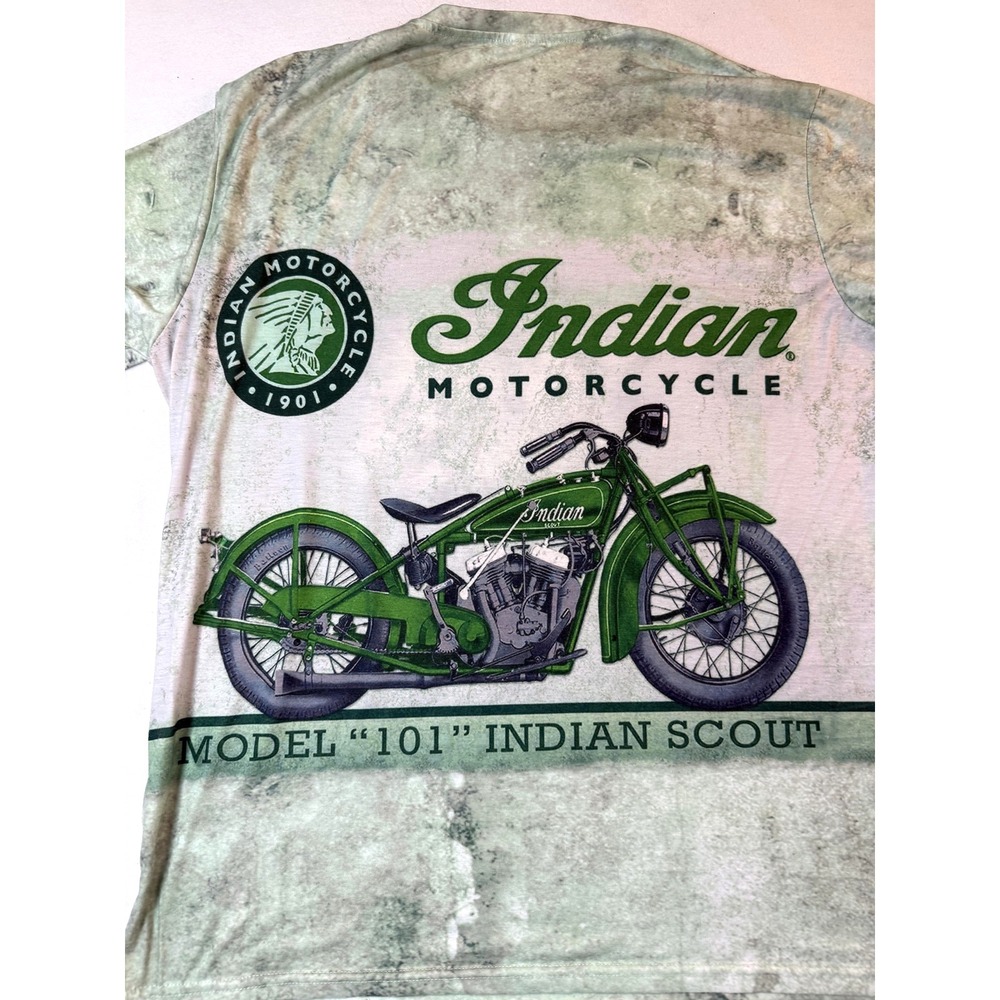 Indian Motorcycle T-Shirt Mens Large Green - Picture 6 of 6